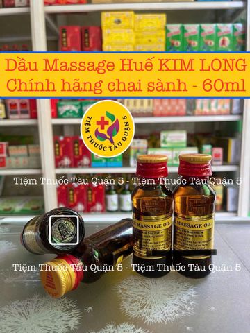 Dầu Massage Huế Kim Long Chính Hãng - Tinh Dầu Từ 30 Vị Thuốc Bắc Giúp Giảm Đau Mỏi, Thư Giãn Cơ Thể