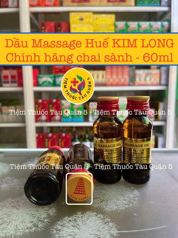 Dầu Massage Huế Kim Long Chính Hãng - Tinh Dầu Từ 30 Vị Thuốc Bắc Giúp Giảm Đau Mỏi, Thư Giãn Cơ Thể