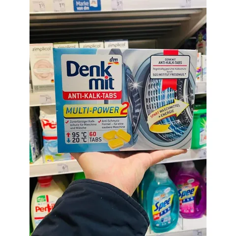 Viên Vệ Sinh Lồng Giặt Denkmit - Tẩy Sạch Cặn Bẩn và Khử Mùi Hôi Hiệu Quả, Bảo Vệ Máy Giặt An Toàn, 1 Viên Đức