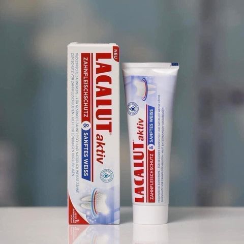 Kem Đánh Răng LACALUT AKTIV 75ml - Ngăn Ngừa Chảy Máu Nướu, Giảm Ê Buốt, Bảo Vệ Răng Chắc Khỏe, Hàng Đức Chính Hãng