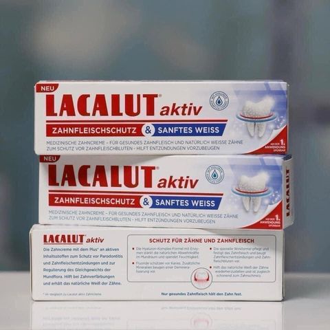 Kem Đánh Răng LACALUT AKTIV 75ml - Ngăn Ngừa Chảy Máu Nướu, Giảm Ê Buốt, Bảo Vệ Răng Chắc Khỏe, Hàng Đức Chính Hãng