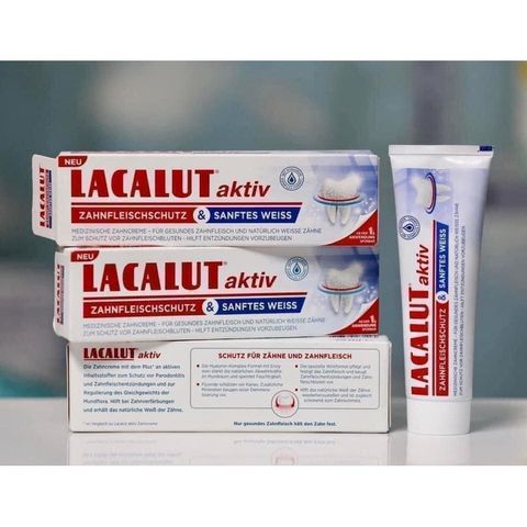 Kem Đánh Răng LACALUT AKTIV 75ml - Ngăn Ngừa Chảy Máu Nướu, Giảm Ê Buốt, Bảo Vệ Răng Chắc Khỏe, Hàng Đức Chính Hãng