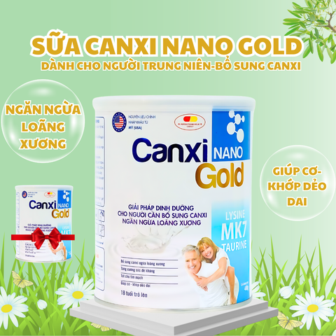 Sữa Bột CanXi Nano Gold 400G - Bổ Sung Canxi, Hỗ Trợ Xương Khớp Chắc Khỏe, Tăng Cường Sức Khỏe Người Lớn Tuổi