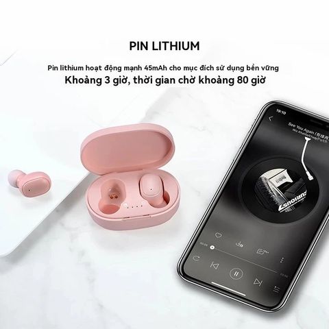 Tai nghe Bluetooth không dây A6S TWS 5.0 HiFi - Cảm ứng thông minh, âm thanh nổi, ghép đôi tự động, giảm tiếng ồn, pin lâu dài.