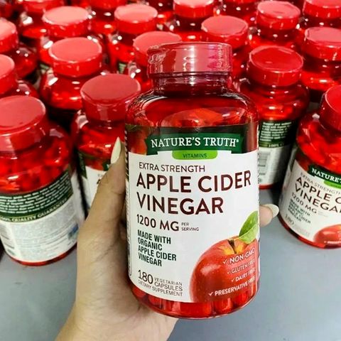 Giảm cân giấm táo Apple Cider Vinegar 1200mg USA 180 viên