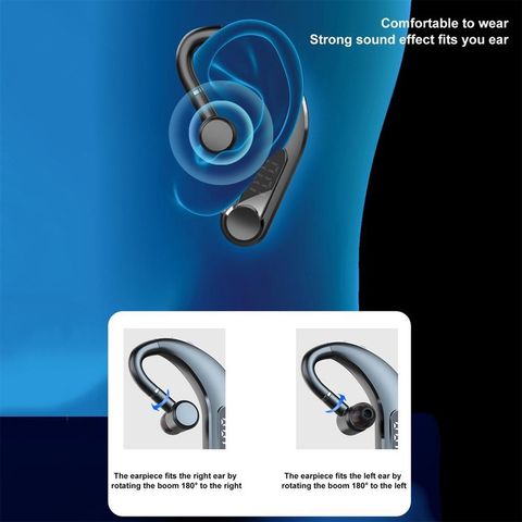 Tai nghe Bluetooth M22 - Khử tiếng ồn cho Lái xe, Shipper, Sale, Pin trâu, Âm thanh Stereo chất lượng cao, Thiết kế Ergonomic, Đen
