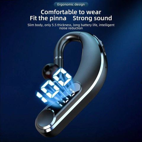 Tai nghe Bluetooth M22 - Khử tiếng ồn cho Lái xe, Shipper, Sale, Pin trâu, Âm thanh Stereo chất lượng cao, Thiết kế Ergonomic, Đen