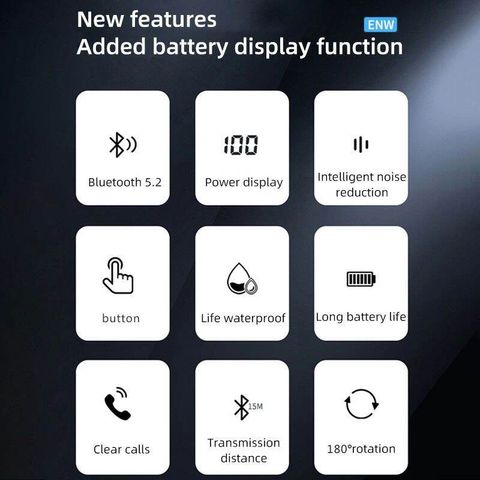 Tai nghe Bluetooth M22 - Khử tiếng ồn cho Lái xe, Shipper, Sale, Pin trâu, Âm thanh Stereo chất lượng cao, Thiết kế Ergonomic, Đen