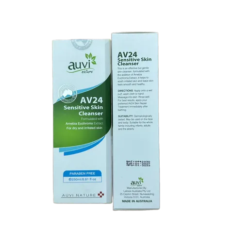 Sữa Tắm Auvi Nature AV24 - Dưỡng Ẩm & Làm Sạch Da Nhạy Cảm, Không Bọt, 250ml - LALISSE AUSTRALIA