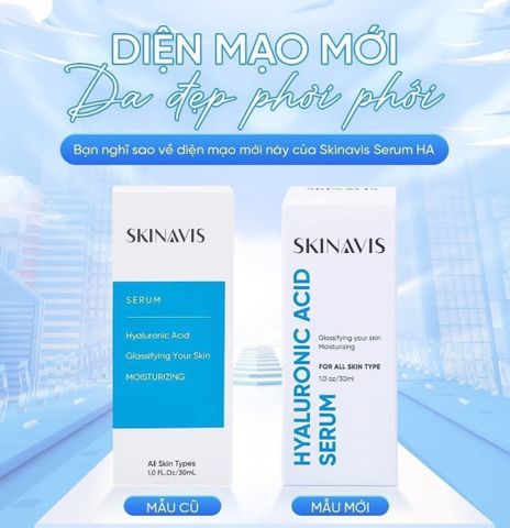 Serum Cấp Ẩm Skinavis 30ml - Phục Hồi Da Với Hyaluronic Acid & Niacinamide, Không Chứa Cồn, Dành Cho Tất Cả Loại Da