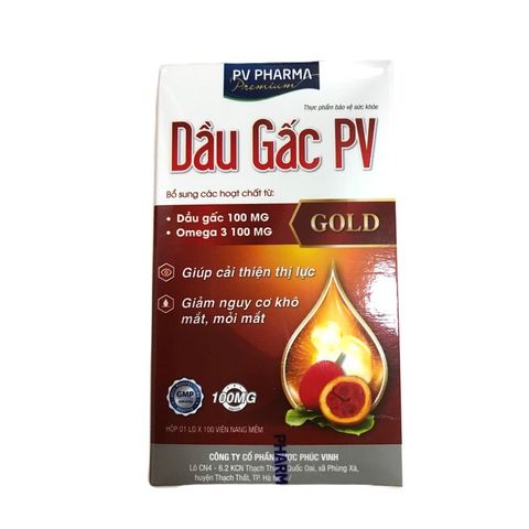 Viên Dầu Gấc Phúc Vinh 100 Viên - Bổ Mắt, Sáng Mắt, Ngừa Khô Mắt và Làm Đẹp Da cho Người Lớn và Trẻ Em