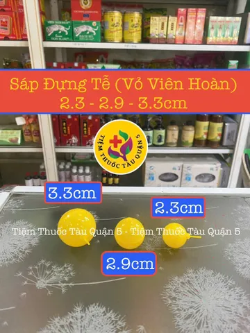 Sáp Nhựa Đựng Thuốc Tễ 1kg - Hàng Việt Nam, Bao Gồm 3 Kích Cỡ 2.3cm, 2.9cm, 3.3cm - Tiện Dụng Cho Bánh Bèo Lì Xì, Thăm Chơi Sổ Xố