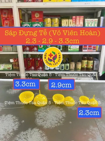Sáp Nhựa Đựng Thuốc Tễ 1kg - Hàng Việt Nam, Bao Gồm 3 Kích Cỡ 2.3cm, 2.9cm, 3.3cm - Tiện Dụng Cho Bánh Bèo Lì Xì, Thăm Chơi Sổ Xố