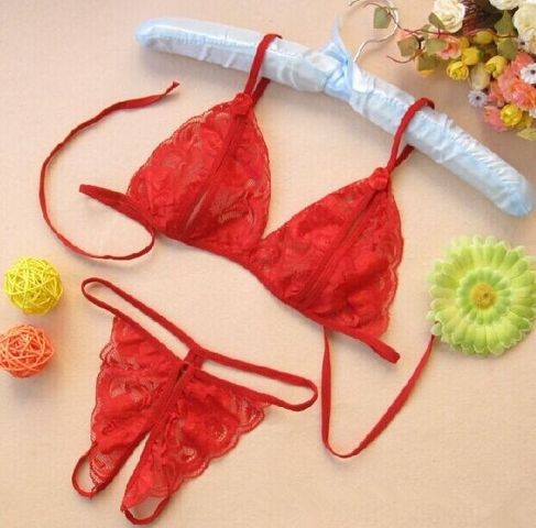 Bộ Bikini Sexy Hở Đũng Ren Cánh Bướm - Đồ Bơi Phong Cách Nữ Tính, Thoải Mái - Freesize Nhiều Màu Sắc: Đen, Đỏ, Trắng