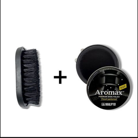 Combo Xi Đánh Bóng Giày Aromax Hàn Quốc và Bàn Chải Vệ Sinh - Dụng Cụ Bảo Vệ Đồ Da Bền Đẹp RUNO