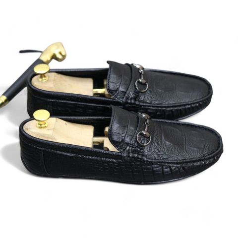 Giày Lười Da PU Nam Moccasin In Vân Cá Sấu, Đế Cao Su Đúc Mềm, Thời Trang Công Sở Cho Mọi Lứa Tuổi - RUNO G31