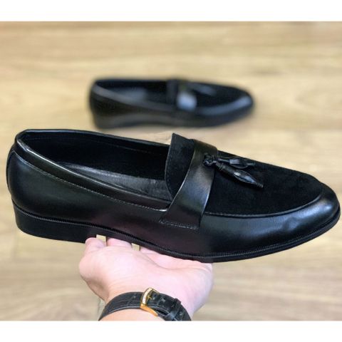 Giày Nam Cao Cấp PU Da Mềm Chống Trơn Trượt - Giày Công Sở Đen Đế Cao Su Thoải Mái RUNO G4 Cho Chú Rể và Đi Làm