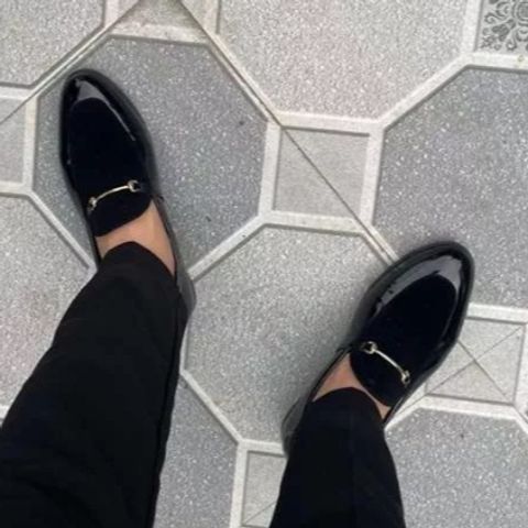Giày Tây Nam Công Sở Cao Cấp Da PU Đen Đế Cao Su - Giày Lười Thời Trang Chất Lượng Cho Mọi Dịp Ngày Nghỉ và Công Sở