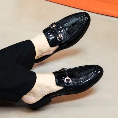 Giày lười nam da mềm in vân đà điểu cao cấp - Giầy xục công sở sang trọng, size 38-43, đế cao su chống trượt, thoải mái cả ngày.