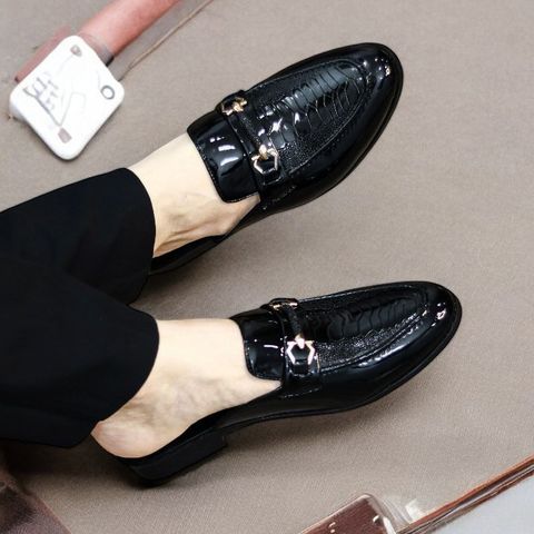 Giày lười nam da mềm in vân đà điểu cao cấp - Giầy xục công sở sang trọng, size 38-43, đế cao su chống trượt, thoải mái cả ngày.