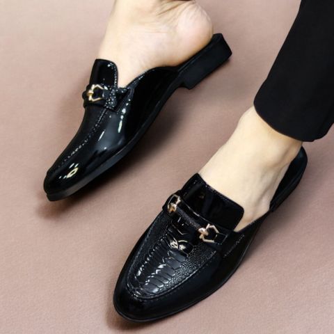 Giày lười nam da mềm in vân đà điểu cao cấp - Giầy xục công sở sang trọng, size 38-43, đế cao su chống trượt, thoải mái cả ngày.