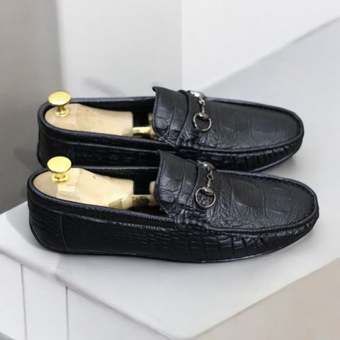 Giày Lười Nam Da Mềm In Họa Tiết Cá Sấu, Giày Tây Công Sở Đế Cao Su Êm Chân - Size 38 đến 43, Phong Cách Hiện Đại RUNO G31
