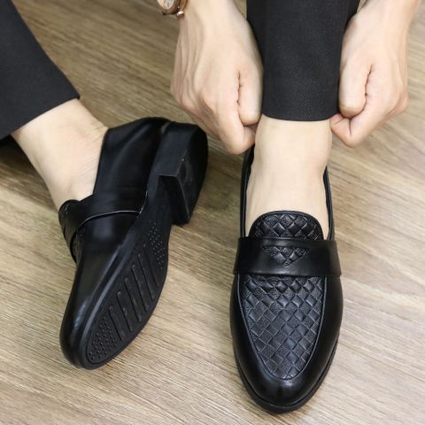 Giày Tây Nam Da PU Cao Cấp - Giày Lười Công Sở Đế Cao Su, Dễ Phối Đồ, Thích Hợp Chụp Kỷ Yếu và Sự Kiện, Chất Liệu Êm Ái
