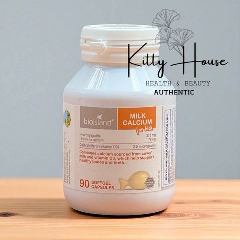 Viên Canxi Sữa Bio Island 90 Viên - Bổ Sung Canxi và Vitamin D Cho Bé, Hỗ Trợ Phát Triển Chiều Cao và Sức Khỏe Răng Xương
