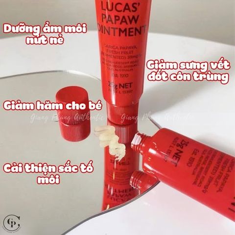 Kem Dưỡng Môi Đa Năng Lucas Papaw 25G - Dưỡng Ẩm, Chống Nẻ, Bảo Vệ Môi - Sản Phẩm Tự Nhiên từ Úc, Dành Cho Mọi Đối Tượng