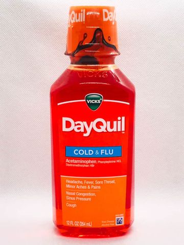 Siro Dayquil Vicks 354ml - Hỗ trợ ho và cảm cúm ban ngày - Giảm triệu chứng nhanh chóng và hiệu quả cho sức khỏe người dùng