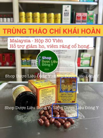 Trùng Thảo Chỉ Khái Hỗ Trợ Sức Khỏe - Hộp 30 Viên Thực Phẩm Chức Năng Tăng Cường Sức Đề Kháng và Thể Lực