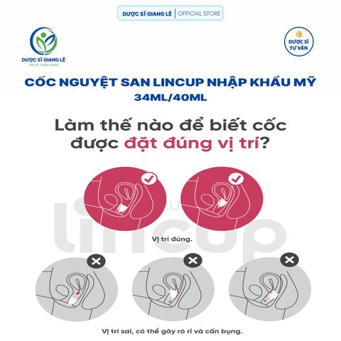 Cốc Nguyệt San Lincup Chính Hãng Mỹ - Silicone Y Tế Mềm Mại, Chống Tràn, Tiết Kiệm, Thân Thiện Môi Trường, Sử Dụng 10 Năm
