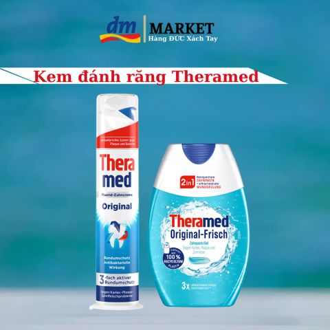 Kem Đánh Răng Theramed 2 in 1 75ml & Original 100ml - Ngừa Sâu Răng, Trắng Răng, Hơi Thở Tươi Mát, Hàng Đức Chất Lượng Cao