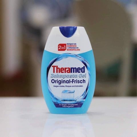 Kem Đánh Răng Theramed 2 in 1 75ml & Original 100ml - Ngừa Sâu Răng, Trắng Răng, Hơi Thở Tươi Mát, Hàng Đức Chất Lượng Cao
