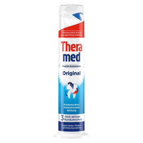 Kem Đánh Răng Theramed 2 in 1 75ml & Original 100ml - Ngừa Sâu Răng, Trắng Răng, Hơi Thở Tươi Mát, Hàng Đức Chất Lượng Cao