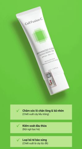 Kem Chống Nắng Cell Fusion C Laser Sunscreen 100 SPF 50+/PA+++ 50g - Bảo vệ da tối ưu, dưỡng ẩm, ngăn lão hóa, phù hợp với mọi loại da