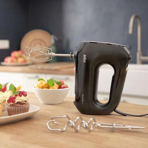 Máy Trộn Cầm Tay Braun HM2110BK - Động Cơ 500W, 4 Tốc Độ, Nhẹ Dễ Sử Dụng, Phụ Kiện Đa Năng, Hoàn Hảo Cho Bếp Trang Trí Bánh Ngon