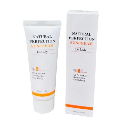 Kem Chống Nắng Nâng Tone Dr Lady Natural Perfection SPF 50+ PA++++ - Bảo Vệ Da & Làm Sáng Da - 60ml Hàn Quốc
