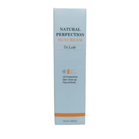 Kem Chống Nắng Nâng Tone Dr Lady Natural Perfection SPF 50+ PA++++ - Bảo Vệ Da & Làm Sáng Da - 60ml Hàn Quốc