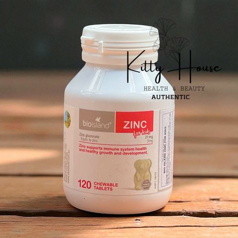 Viên Kẹo Bổ Sung Kẽm Bio Island ZINC 120 Viên - Hỗ Trợ Tăng Cường Miễn Dịch Và Phát Triển Cho Trẻ Em 1-12 Tuổi
