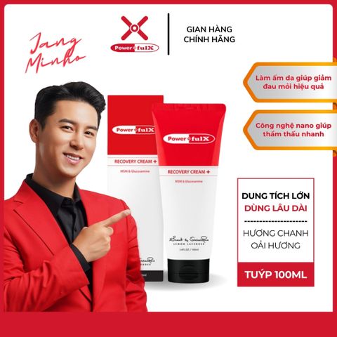 Kem Phục Hồi Powerful-X Recovery Cream+ 100ML - Giảm Đau, Phục Hồi Cơ Khớp, Hỗ Trợ Tập Luyện Thể Thao - Dầu Dưỡng Thể Hàn Quốc