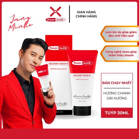 Kem Phục Hồi Powerful-X Recovery Cream+ Hàn Quốc 30ml - Giảm Đau, Phục Hồi Cơ Bắp, Hỗ Trợ Giảm Viêm Khi Chơi Thể Thao
