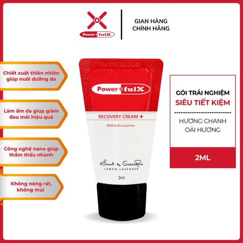 Kem Phục Hồi Powerful-X Recovery Cream+ Hàn Quốc - Giảm Đau Cơ Khớp, Thư Giãn Sau Tập Luyện, Gói 2ML