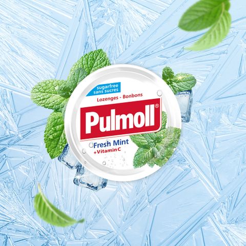 Kẹo Ngậm Pulmoll Không Đường Nhập Khẩu Đức - Giảm Ho, Thông Cổ, Mát Họng, Vitamin C Tăng Đề Kháng Cho Bé 45g