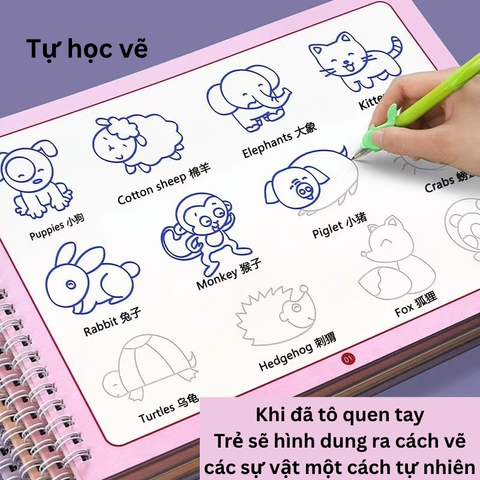Sách Tập Vẽ Nét Rãnh Cho Bé - Bộ 4 Cuốn Hướng Dẫn Tự Học Vẽ, Phát Triển Kỹ Năng Viết Và Tư Duy Cho Trẻ Em