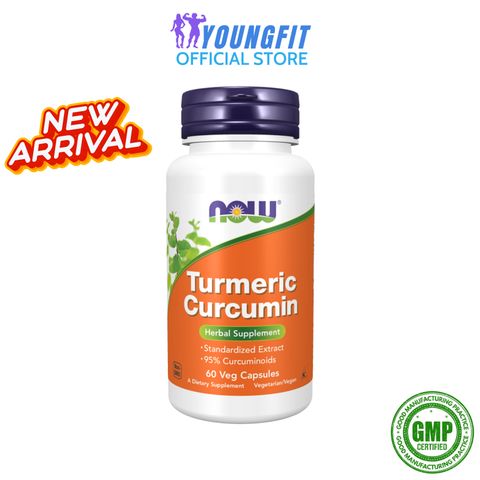 Viên Uống Tinh Bột Nghệ Turmeric Curcumin C3 Complex NOW Tăng Cường Sức Khoẻ Hệ Miễn Dịch (Hộp 60 - 120 viên) - YoungFit