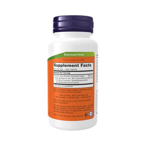 Viên Uống Tinh Bột Nghệ Turmeric Curcumin C3 Complex NOW Tăng Cường Sức Khoẻ Hệ Miễn Dịch (Hộp 60 - 120 viên) - YoungFit