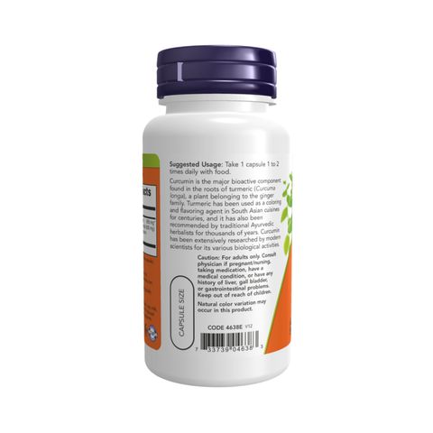 Viên Uống Tinh Bột Nghệ Turmeric Curcumin C3 Complex NOW Tăng Cường Sức Khoẻ Hệ Miễn Dịch (Hộp 60 - 120 viên) - YoungFit