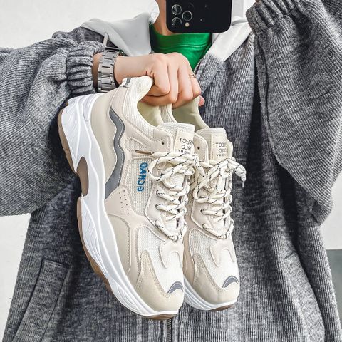 Giày Sneaker Nam Thể Thao GChao Viền Phản Quang - Giày Thể Thao Phong Cách Hiện Đại, Giày Nam Cao Cấp, Đủ Size
