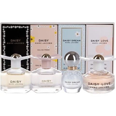 Set Nước Hoa Mini Daisy Marc Jacobs - Gồm 4 Chai 4ml, Hương Thơm Nữ Tính, Dễ Mang Theo, Quà Tặng Thời Trang